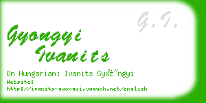 gyongyi ivanits business card